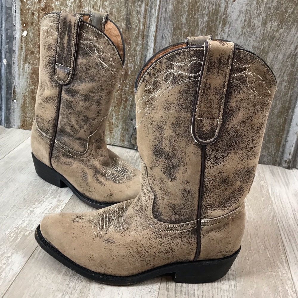 MIZ MOOZ Kactus Western Cowboy Boots Size 6 Rustic Distressed